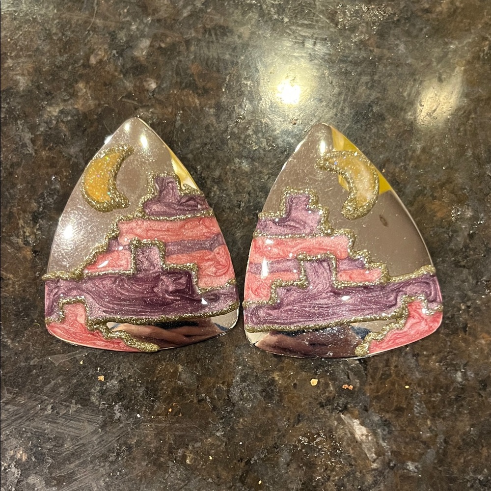 Abstract Triangle Earrings